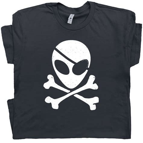Alien T Shirt Alien Skull T Shirt Jolly Roger Pirate Skull And Bones