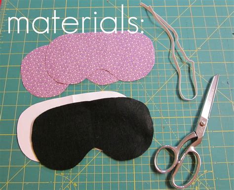 An easy face mask sewing pattern that can be made in a small amount of time. the red kitchen: Eye Mask -- Free Pattern & Tutorial