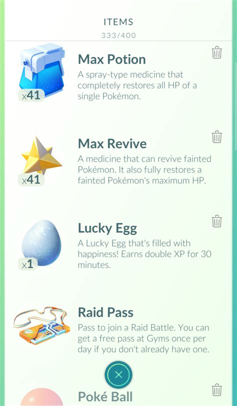 These range from the absolute necessities — poké balls — to pricier conveniences, like extra bag storage. Items | Pokemon Go Wiki | FANDOM powered by Wikia