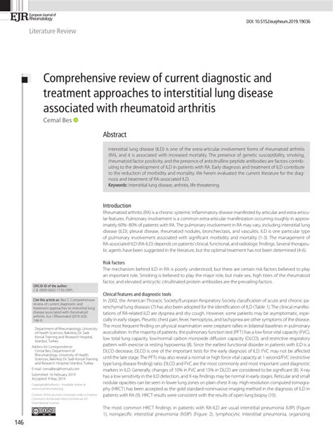 Pdf Comprehensive Review Of Current Diagnostic And Treatment
