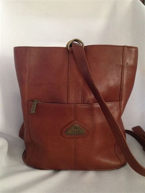 Reserved Vintage Hara Chestnut Brown Leather Backpack Purse Handbag
