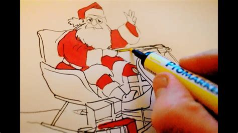 Asmr Christmas Drawing Santa Claus Reindeer Christmas