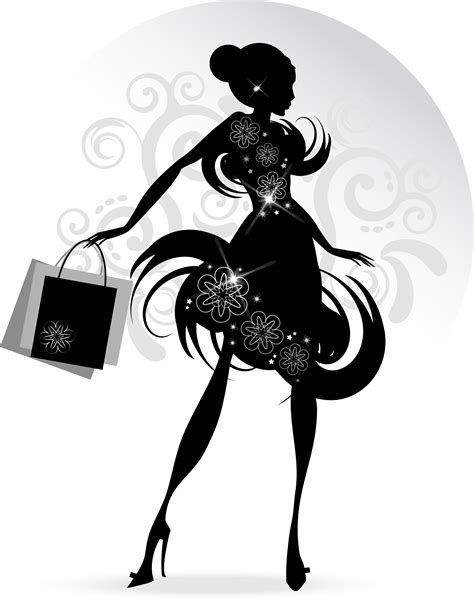 Fashion Girl With Shopping Vectors 07 Vector People Free Download