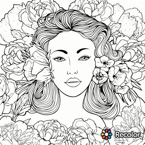 Recolor Coloring Book Beauty Printable K5 Worksheets