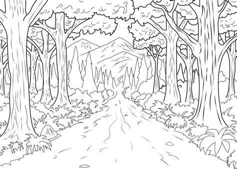 Jungle Scene Coloring Pages at GetColorings.com | Free printable