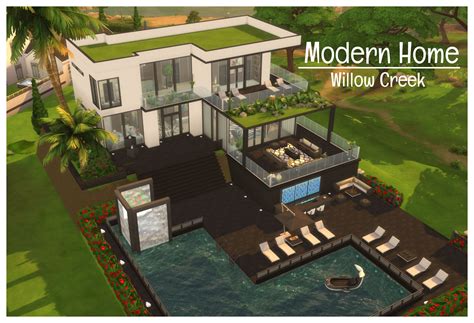 Modern Home The Sims 4 No Cc Modern House Sims Sims 4