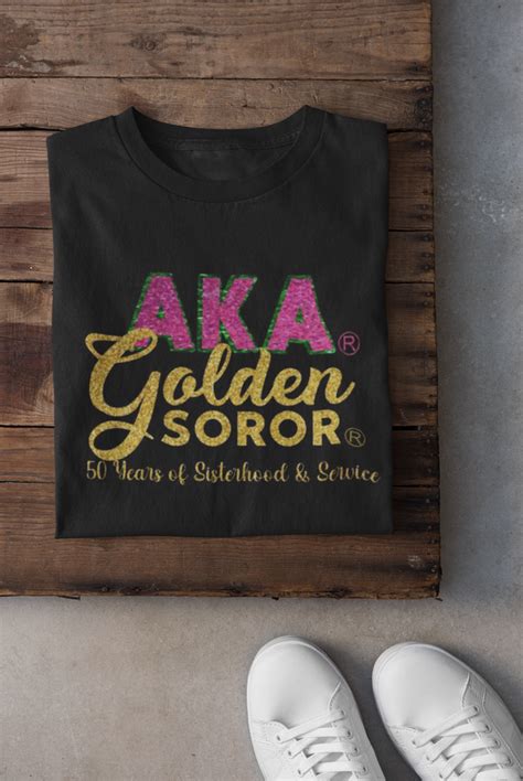 AKA Golden Soror Glitter T-shirt