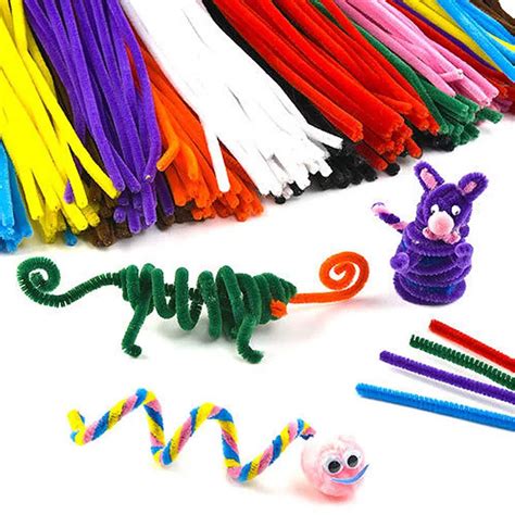 100pcs Chenille Stems Pipe Cleaners Children Kids Plush Educational Toy