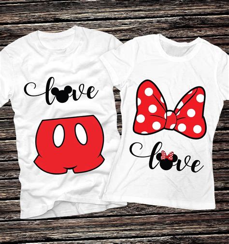 Love Disney Shirts Minnie And Mickey Couples Shirts Mickey And Minnie