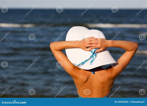 Girl Relaxing On The Beach Stock Photo Image Of Sensuality