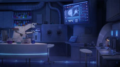 Samuel Inkiläinen - Visual novel Backgrounds - Laboratory & Control Room