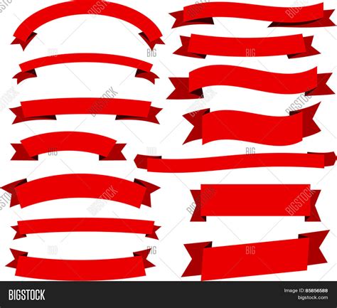 Set Red Banners Vector And Photo Free Trial Bigstock