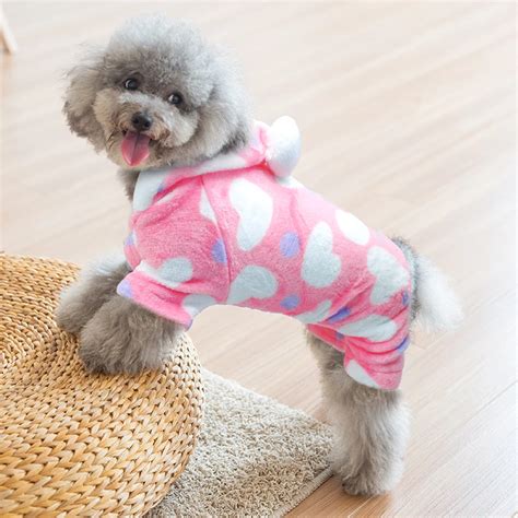 Dog Clothes For Small Dogs Winter Dog Clothing Warm Pet Jumpsuit Hoodie