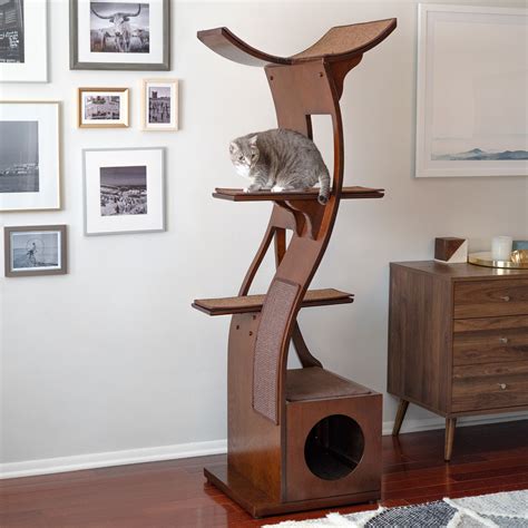 Lotus Cat Tower A Modern Cat Tower The Refined Feline