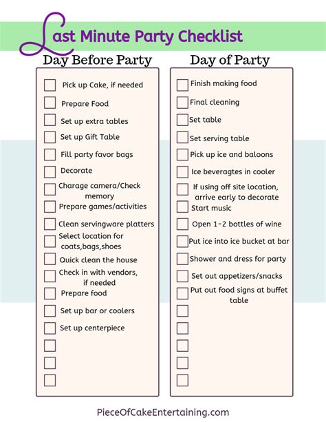 Youll Be Party Ready With This Last Minute Checklist To Help You