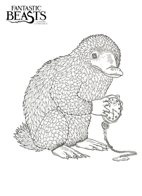 Coloriage Animaux fantastiques et où les trouver | WONDER DAY
