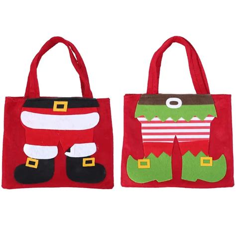 Xmas Santa Clauself T Bags Merry Christmas Party Candy Bag Non