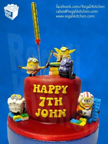 Lego And Star Wars Minions Cake By The Regali Kitchen Minion Cake