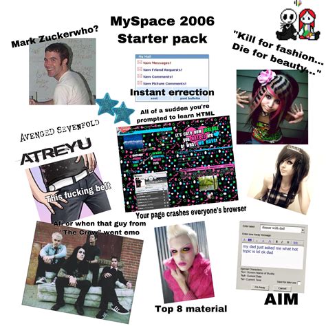2006 Myspace Starter Pack Rstarterpacks Starter Packs Know Your Meme