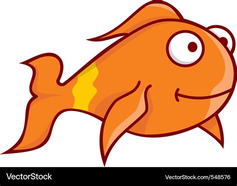 Goldfish Cartoon Royalty Free Vector Image Vectorstock