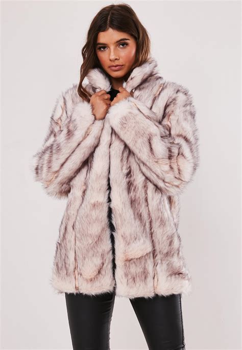 Premium Pink Pelted Faux Fur Coat Missguided