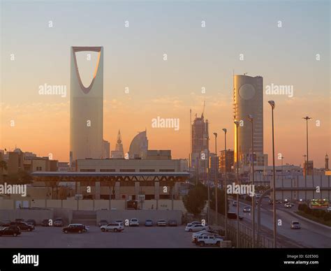 Riyadh February 29 Sunrise Over Riyadh Downtown On February 29 2016