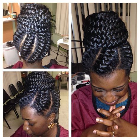 A bun can be secured with a hair tie, barrette, bobby pins, one or more hair sticks, a hairnet. Twist, Braids, & Hairstyles | Hair styles, Braided ...