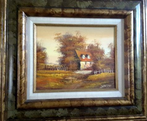 Original Oil Painting And Frame Artistic Interiors Signed And