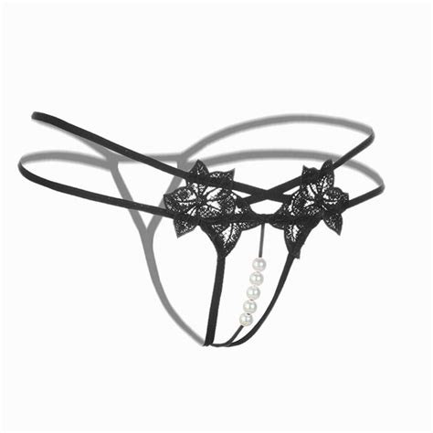 Wholesale Women G String Thong Open Crotch Lace Floral Sexy Underwear Erotic Briefs Temptation