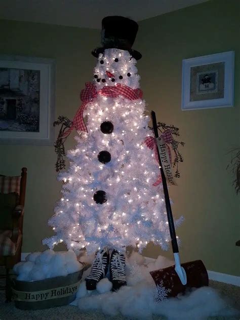 Make A Snowman Out Of A Christmas Tree Craft Projects For Every Fan