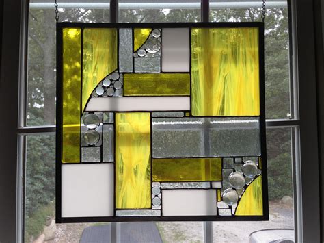 Yellow Abstract Stained Glass Panel Delphi Artist Gallery