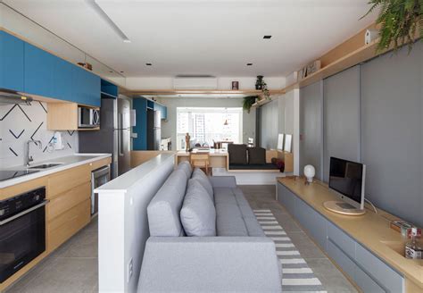 Small Apartment Maximizes Its Functional Space With Sliding Doors