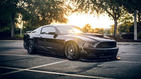 Black Ford Mustang Wallpapers Top Free Black Ford Mustang Backgrounds Wallpaperaccess