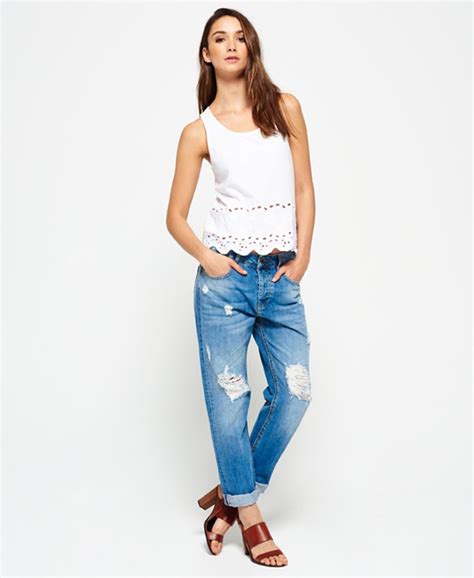 Expressversand gratis retoure click & collect. Superdry Harper Boyfriend Jeans - Damen Sale - Trousers