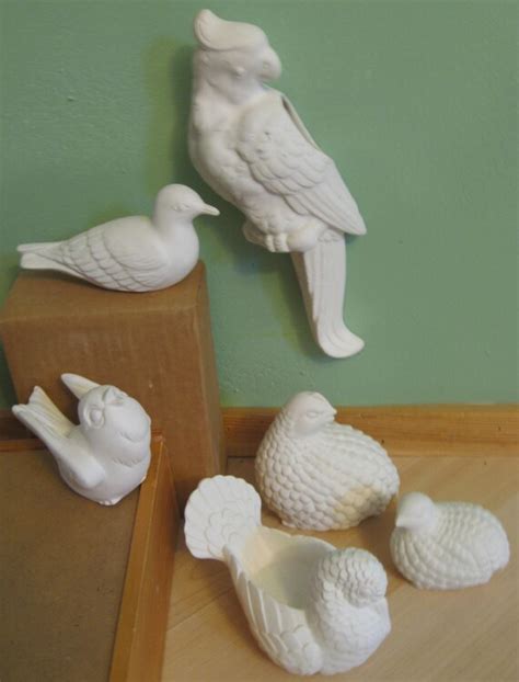 Items Similar To Birds Ceramic Bisque Pottery Collection Of Birds Home