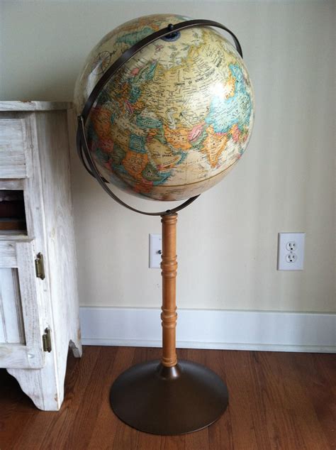 Vintage Replogle World Globe Standing Floor Globe By Mellafina