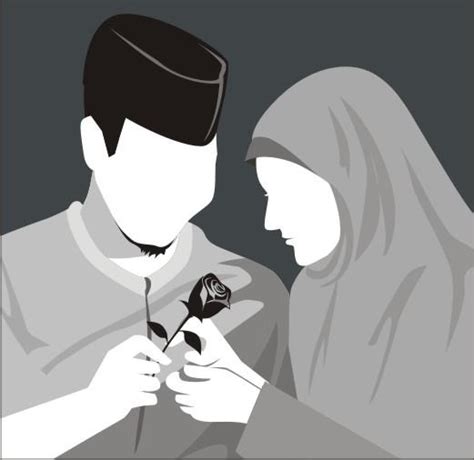 Sepasang Kekasih Gambar Kartun Romantis Islami 60 Gambar Kata Kata