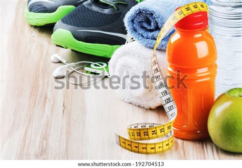 Fitness Equipment Healthy Nutrition Stock Photo Edit Now 192704513