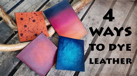 How To Dye Leather 4 Leather Dyeing Techniques Youtube