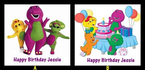 Barney Edible Image Cake Topper By Toppers4cake On Etsy