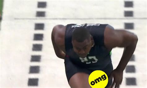 A Football Player S Dick Flew Out Of His Shorts During The Combine