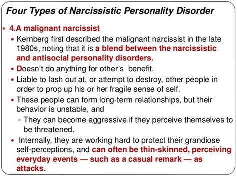 the four types of narcissist how to