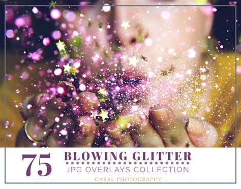 Glitter Blowing Photoshop Overlays 75 Pack Photoshop Overlay Pixie