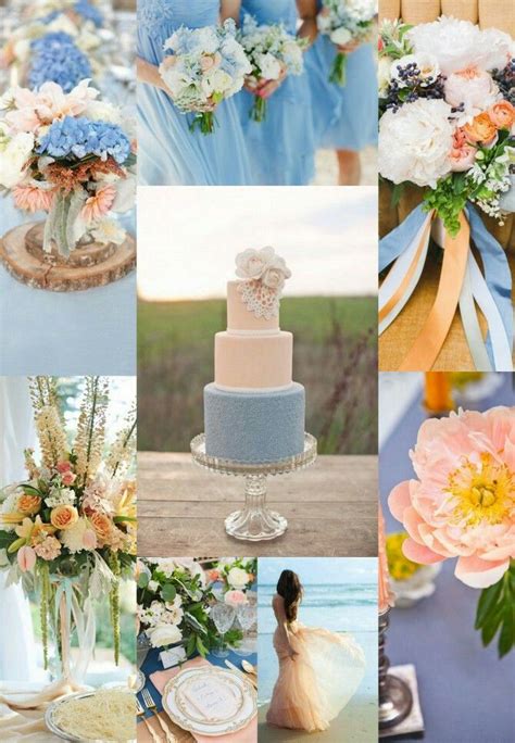 The talented ladies that brought us this magnolia wedding inspiration shoot are back to share another beauty with us today. Cornflower blue and peach theme | Cornflower blue wedding ...