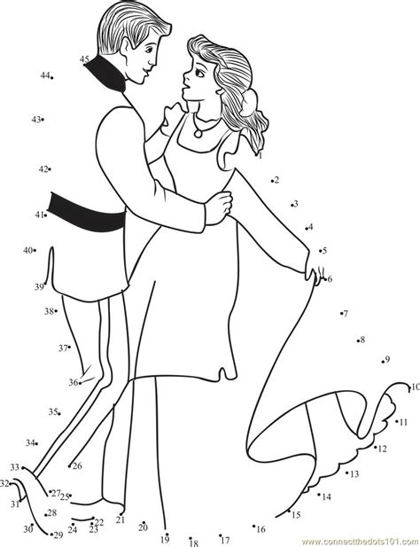 Our free dot to dot printables come in many themes and levels of difficulty. Cinderella Love dot to dot printable worksheet - Connect ...