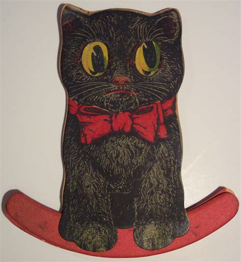Vintage Halloween Black Cat Rocker 6 14 Inches Tall Made Flickr