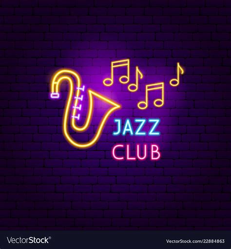 Jazz Club Neon Sign Royalty Free Vector Image Vectorstock