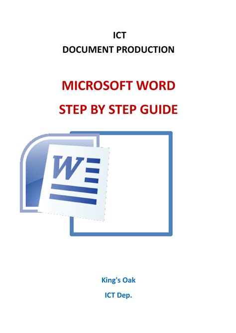 Document Production Step By Step Booklet Ict Document Production