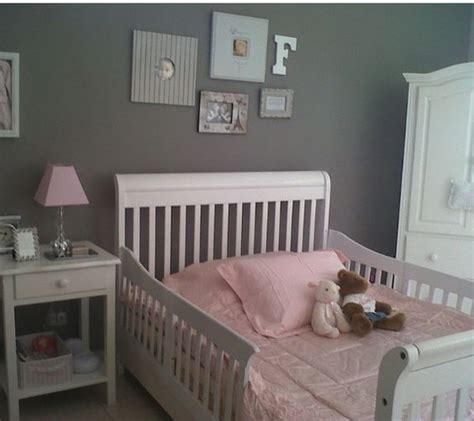 Even though there is a lot of pink and grey neither colour dominates. Bed rails, Girls and Toddlers on Pinterest