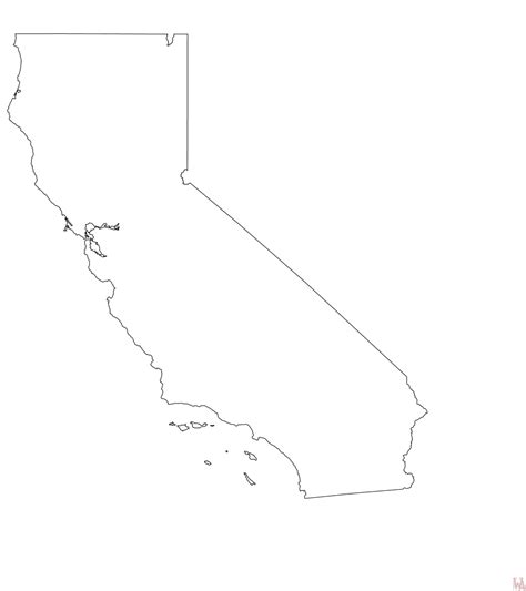 Blank Map Of California